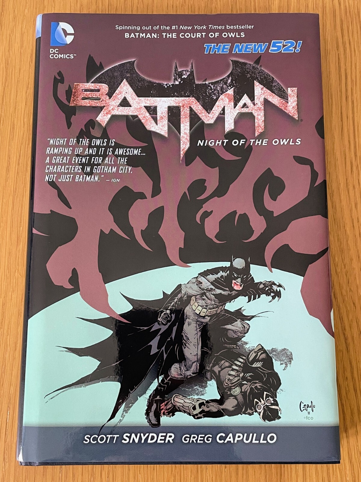 Batman Night of the Owls Hardcover HC 1st Printing Snyder - Very Good unread