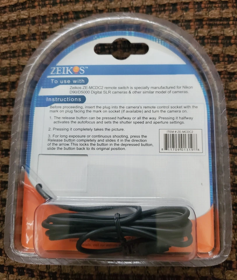 Zeikos ZE-MCDC2 Remote Swith For Nikon D90 & D5000 Digital SLR Cameras - New - Image 2 of 2