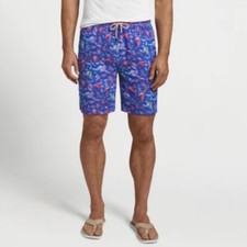Peter Millar Moon Jellies Swim Trunk in Atlantic Blue NWOT
