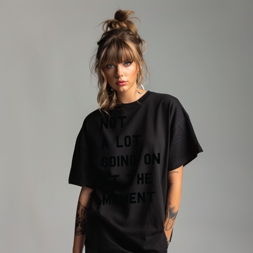 Not A Lot Going On Taylor Eras Tour Camiseta Unisex Damas Camisa Grande Top - Imagen 4 de 4