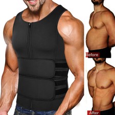 Fajas Sauna Reductoras Abdomen de Para Hombres Chaleco Perdida Peso Quemar Grasa