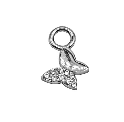 Kleiner Schmetterling Strass Anhänger 925 Silber - Hoops Collection