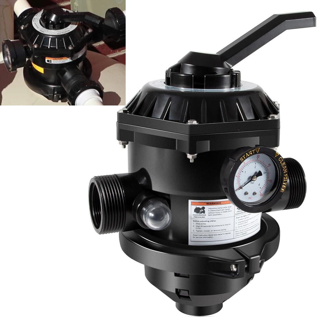 Replacement for Pentair 262506 Top Mount Multiport Valve 1-1