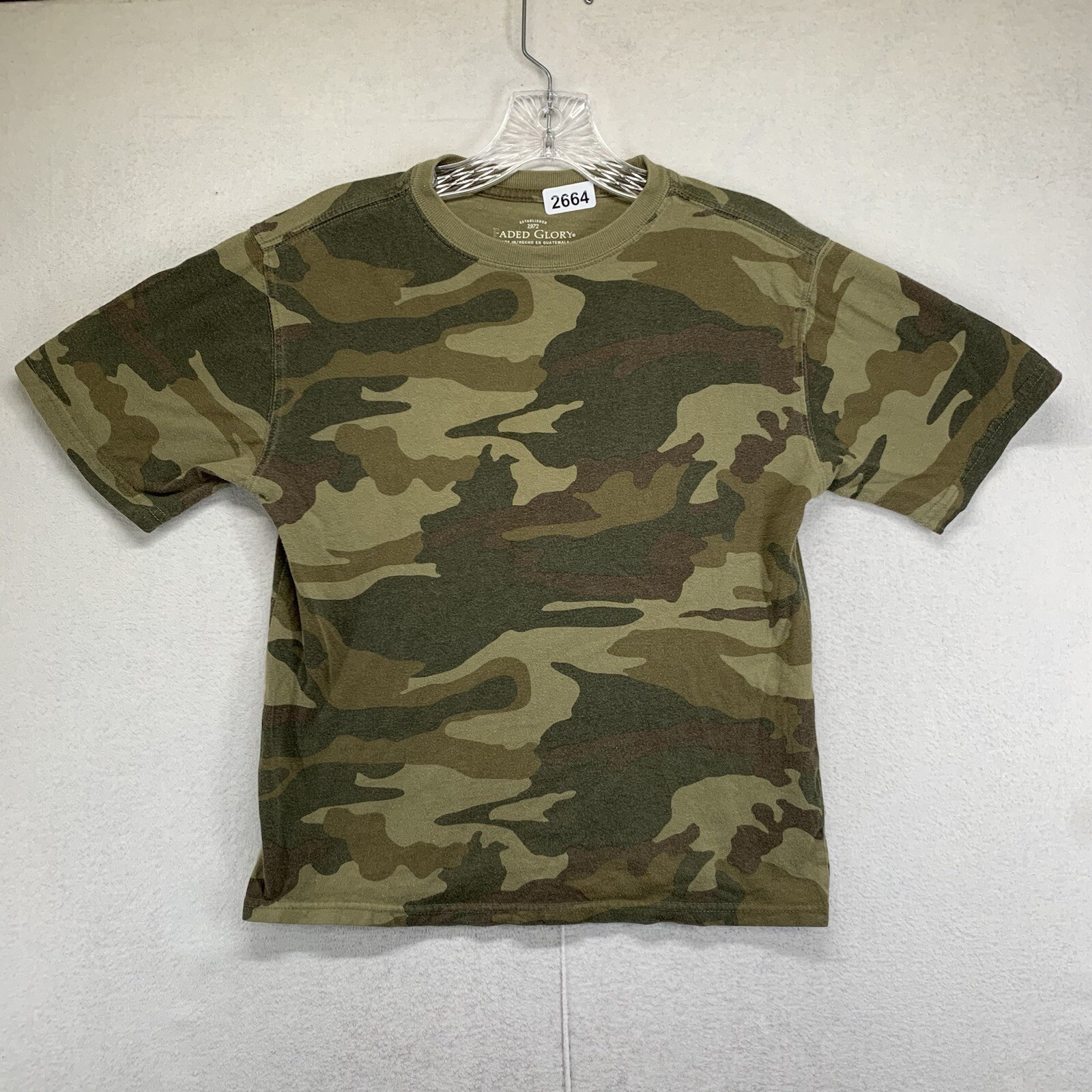 Women’s Camouflage T Shirt Extra Small Thick Cotton Green Camo Punk