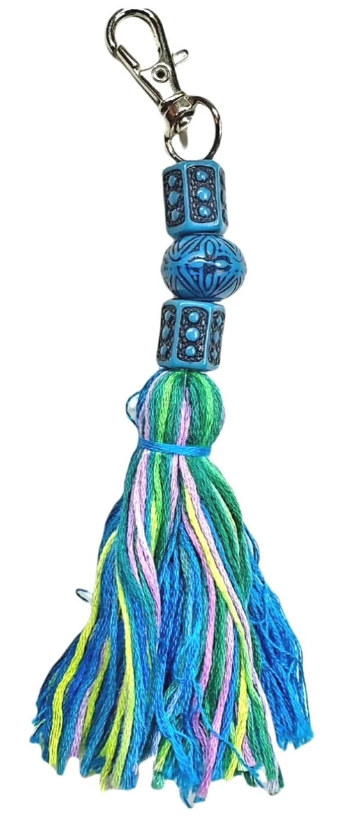 Yarn store tassel keychain