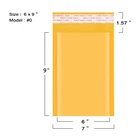 250pcs #0 6x9 Kraft Bubble Mailers Padded Envelopes Shipping Bags 6x9 US MADE