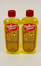 2 Holloway House LEMON OIL Fine Wood Cleaner Moisturize Preserve W/ Sun Guard