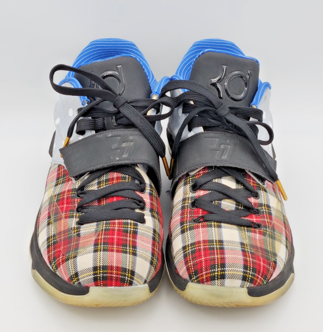 Nike Kevin Durant KD 7 EXT Plaid/Polka Dot 726439-600 Men's Size