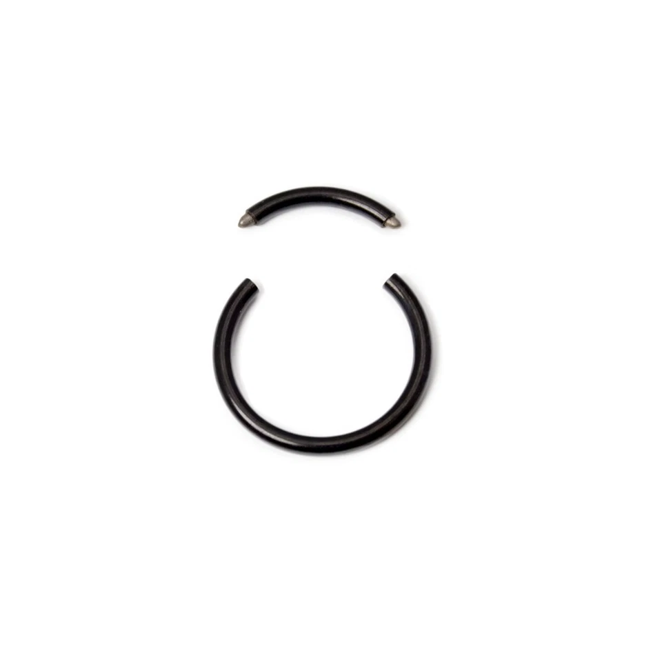 Par de anillos de segmento sin costuras 16G anillos de aro tabique nariz labio hélice pezón Daith Foto 2 de 4