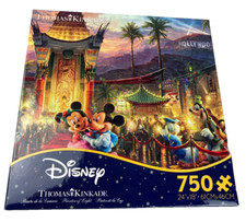 Disney Mickey And Minnie In Hollywood 750 Piece Puzzle Thomas Kinkade COMPLETE