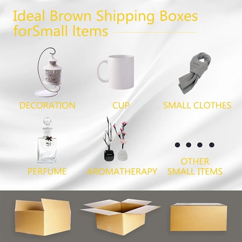 Транспортная коробка 10x6x4 гофрированная картонная коробка, легко собирается, отправляется по почте и перемещается - Изображение 2 из 4