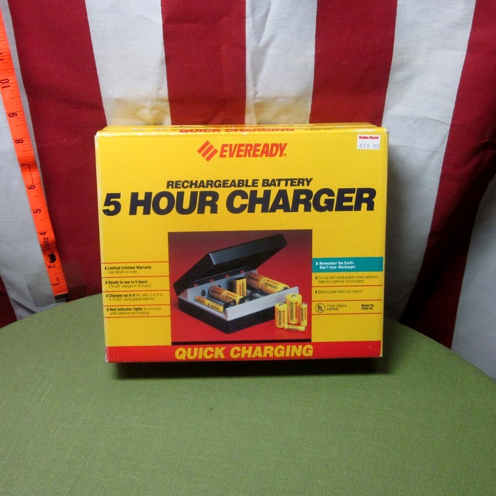 EVEREADY vtg Rechargeable Battery kit 5 Five Hour Charger quick-charging FCC8-PA