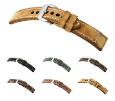 RIOS1931 Vintage Leather Watch Band "Liverpool", 22-24 mm, 5 colors, new 