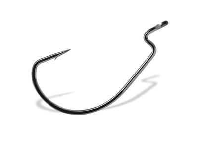 50 pack - 5/0 VMC 3x-Strong Wide Gap Worm Hooks - Black Nickel - 7317 HDWG Bulk