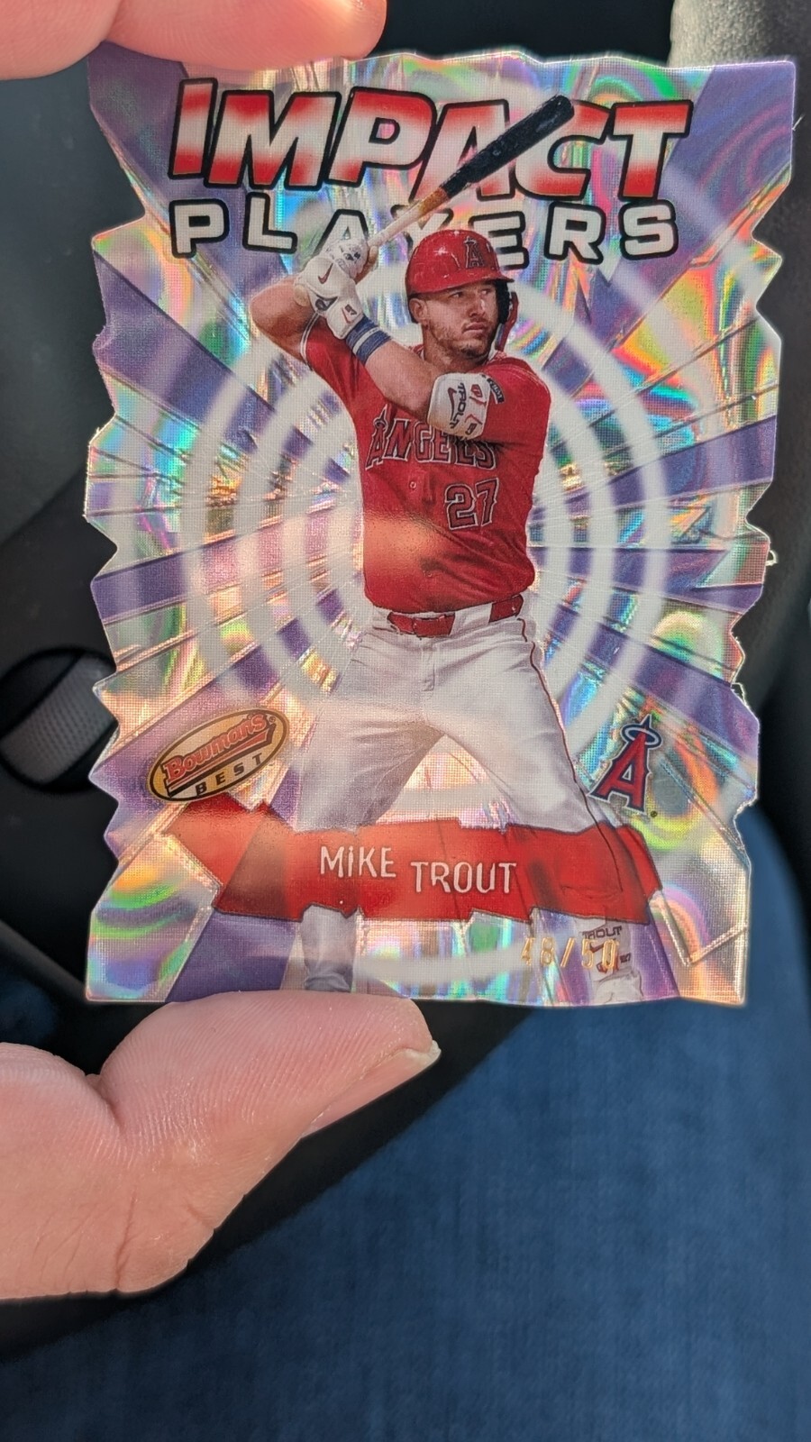 2024 Bowman's Best Mike Trout Impact Players /50 Rare Gold Parallel  