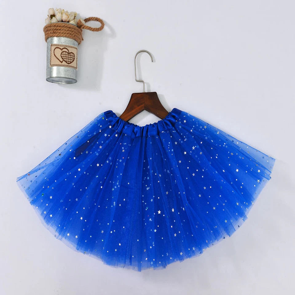 Ropa de Baile Bebé Niño Brillante Pettiskirt 3 Capas Tul Niño Falda para Niña 3-8 Años Foto 3 de 4