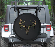 Spare Tire Cover Deer Antlers Skull Camo Hunting Whitetail Camper Jk Accessories