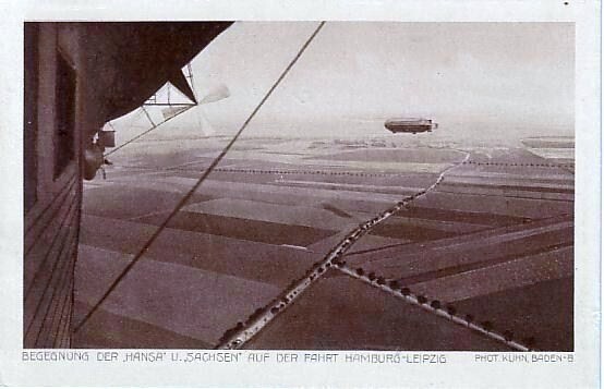 Graf Zeppelin 1930 Flight to Norway on pre-World War One DELEG Picture Postcard