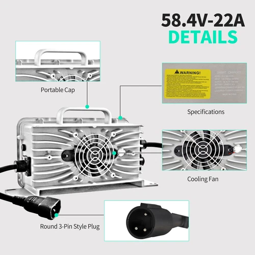 58.4V 22A Golf Cart Lithium Battery Charger For EZGO Club Car Electic Golf Cart - Picture 13 of 14