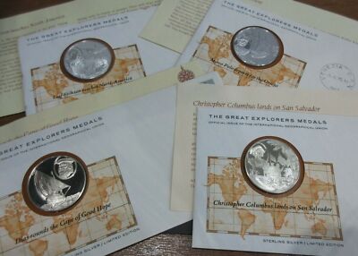 The Great Explorers Medaillen silberfest PNC Franklin neuwertig + Infoblatt Multi-Liste