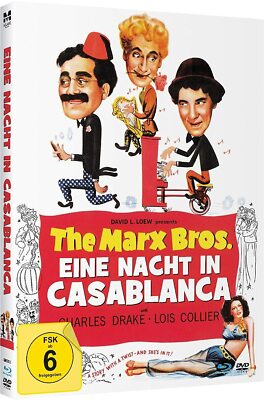 Mediabook THE MARX BROS. - EINE NACHT IN CASABLANCA BLU-RAY + DVD NEU 