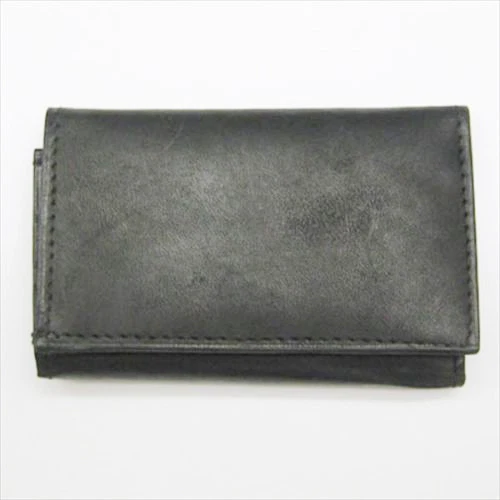 Black Genuine Leather Key Case Men's Keychain Wallet 5 Rings Keychain US SELLER - Image 4 of 4