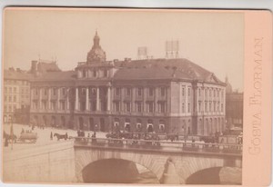 Sweden 1890s Stockholm. Waterfront Buildings. Antennas. Gosta Florman. Vintage