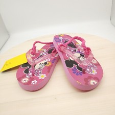 Minnie Mouse Slingback Flip Flops Large 9 / 10 Little Girls Pink Sandals