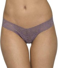 Hanky Panky 278754 Women's Low Rise Lace Thong In Dusk One Size