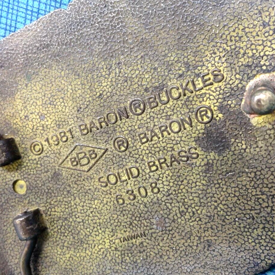 Квадратный танец ремень пряжка редкая кантри музыка латуни винтажный 80-х барон Тайвань .NOX341 - Изображение 4 из 4