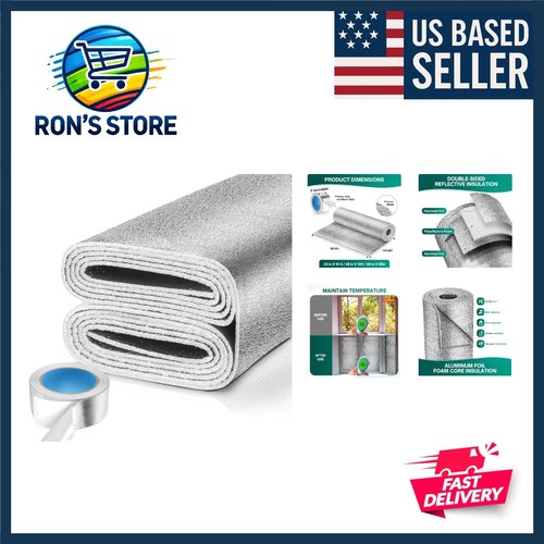 Window Insulation for Summer Heat, Reflective Insulation Roll , Double-Sided ...