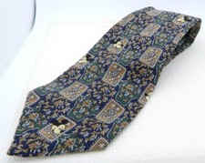 Mickey Inc Disney Blue Floral Hidden Mickey Mouse 100% Silk Tie Made in USA