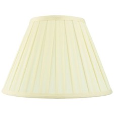 AMY Tapered Empire Drum Table Lampshade Pleated Light Shade in Cream Fabric