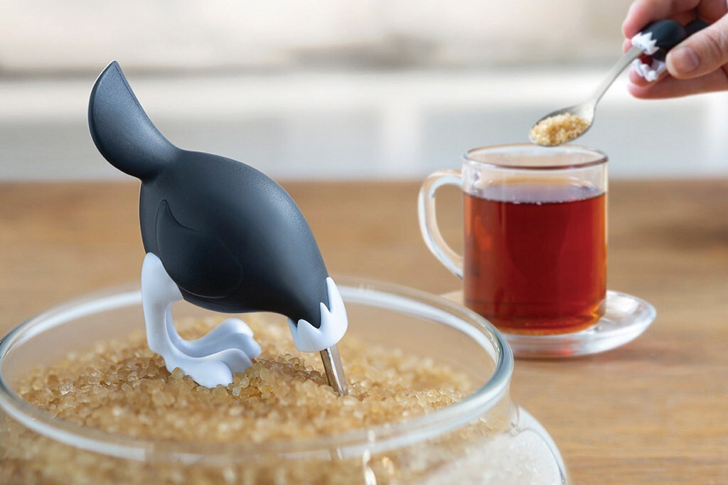 Zuckerlöffel "Sweetie" Löffel Tischdeko Einzugsgeschenk Strauß Vogel Tee Kaffee