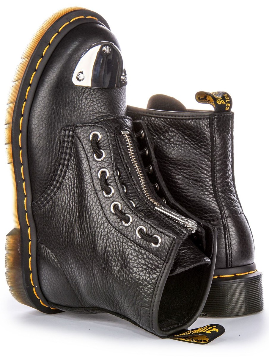 Dr Martens 1460 Metal Toe Plate Lunar Soft Zip Boot Womens In