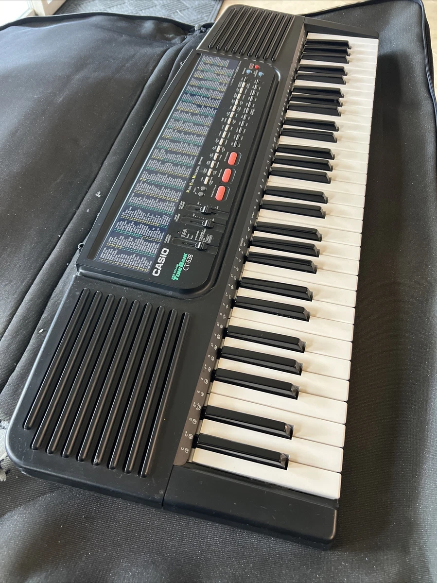 Casio CT 638 Black Built in Speaker Electronic Keyboard 61 Key W Bag And Stand