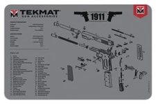 TekMat 1911 Cut Away Gun Cleaning Mat