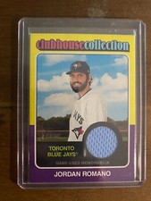2024 Topps Heritage Clubhouse Collection Jordan Romano Game Worn Relic Blue Jays