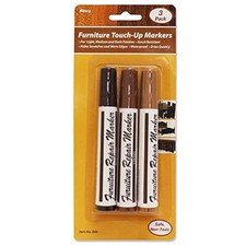 Furniture Touch Up Markers Wood Scratch Repair Pen Brown Colors 3 Pack Kit