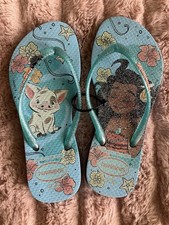 Disney Havianas Flip Flop Sandals Moana Girls Youth Size 2