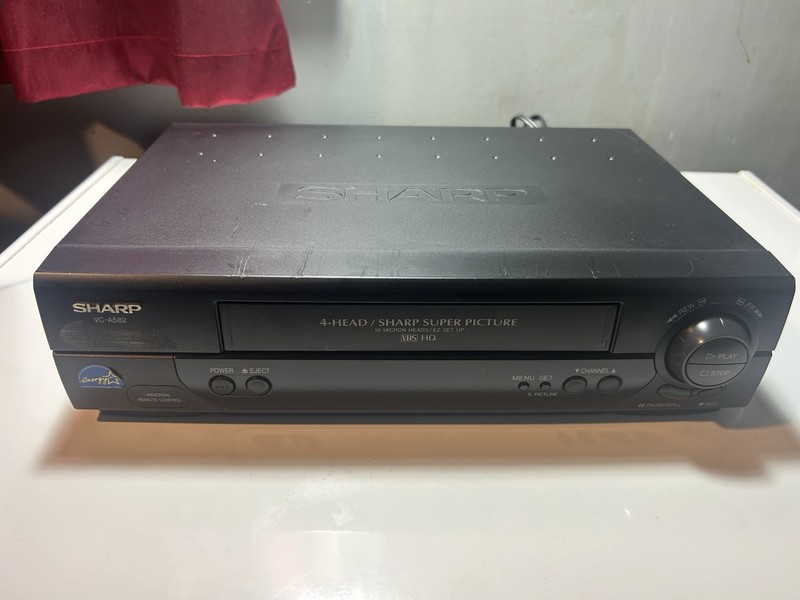 Sharp VC-A582U VHS VCR Player Recorder OEM Remote AV Cable Clean Tested Works