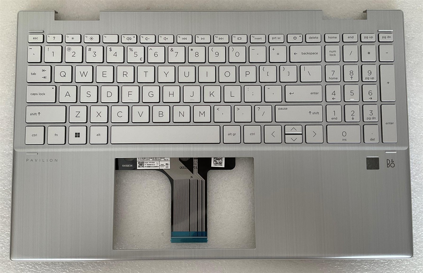 HP PAVILION X360 15-ER M48855-B31 M45128-B31 US English Int. Keyboard Palmrest