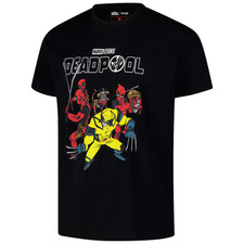 Image of NEW! Deadpool & Wolverine Team Liquid Battle Ready T-Shirt - Black MENS XL