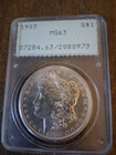 1903-O Morgan Silver Dollar PCGS MS63 Old Rattler Holder OGH Green Label - T151