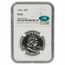 1952 Franklin Half Dollar 50C NGC PF 67 CAC