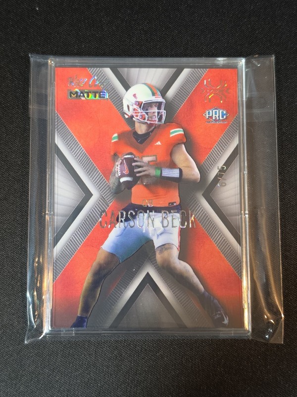 Wild Card Matte Carson Beck X-Plode Football Card MXP-CB /75 (AC62)