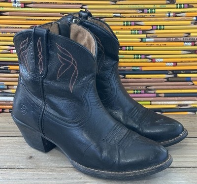 ARIAT Marilyn Cowgirl Ankle Boots Western Women's 7.5 B Black