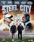 Chuck Noll Bill Cowher Signed 16x20 Photo Steelers Steel City Legends Fanatics