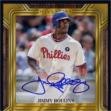Bunt digital Topps 2025 Five Star Field Access Gold Jimmy Rollins Auto /25