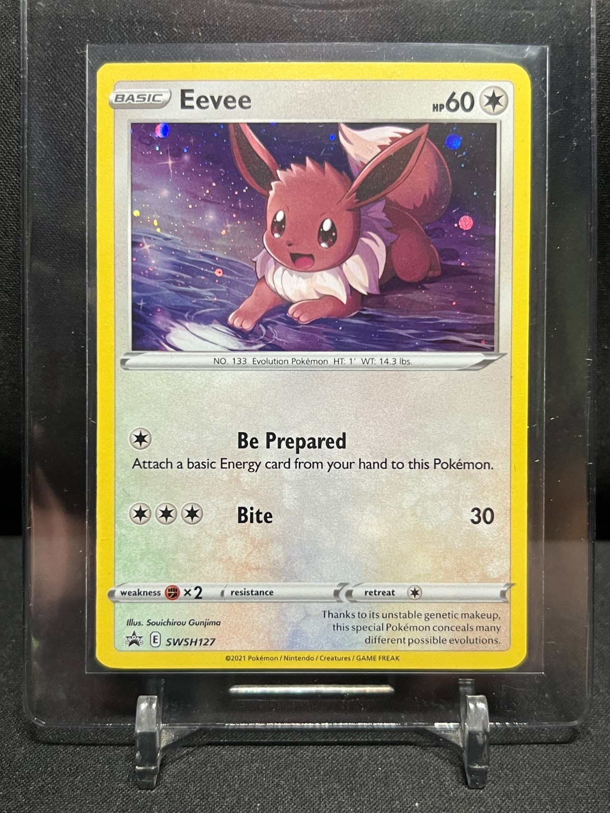Eevee SWSH127 Black Star Promo Holo Pokémon 2021 Sword & Shield - NM